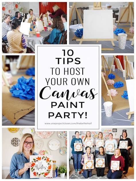 Tips To Host Your Own Canvas Painting Party Paint Party Wine Paint Party Girls Night Party