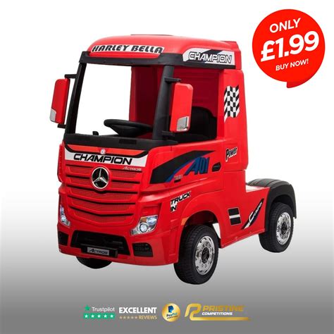 Mercedes Benz Actros White 24V Electric Ride On Truck Red – Pristine