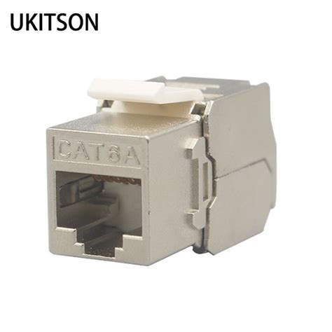 Keystone CAT 6A RJ45 Shielded FTP Zinc Alloy Slot CAT 6A Jack Modules