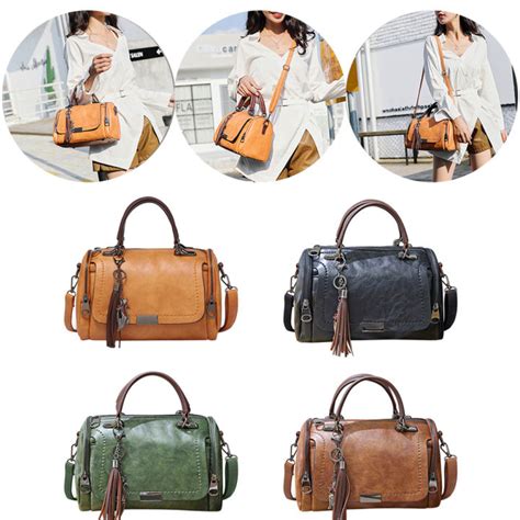 MOJOYCE Retro PU Leather Shoulder Crossbody Bag Women Travel Top Handle