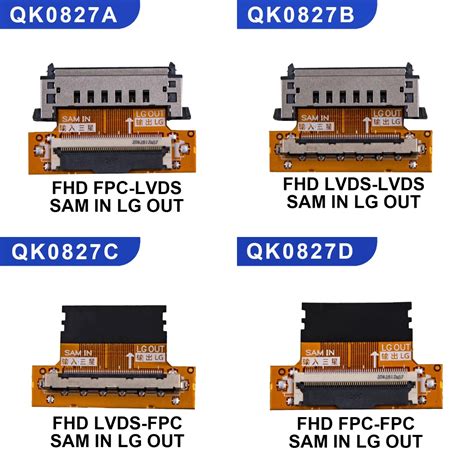 QK0827A B C D 51P FHD LVDS FPC FFC LCD LED TCON Signal Transfer Board