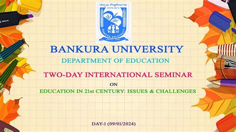 Two Day International Seminar Bankura University Department Of