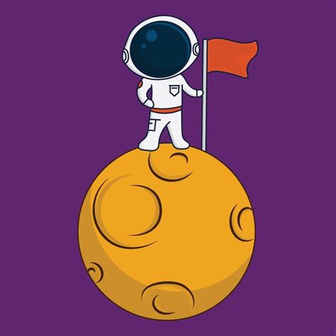 Bonito Astronauta Montando Foguete Em Cole O De Ilustra Es De Vetor