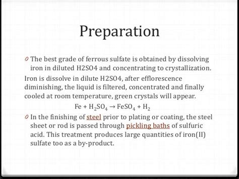 Ferrous sulphate