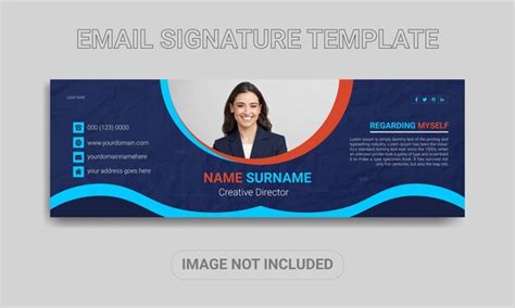 Premium Vector Corporate Business Email Signature Or Email Footer