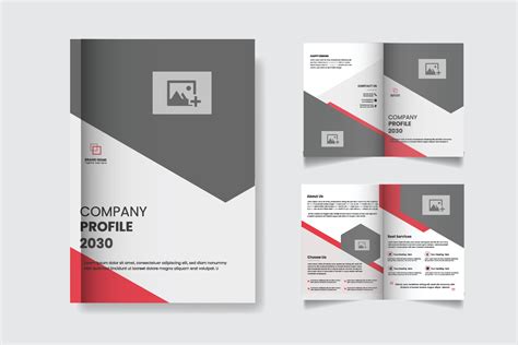 Company Profile Bi Fold Brochure Template Design 9461205 Vector Art At