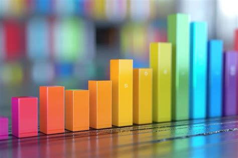 Um Gr Fico De Barras Vibrante Exibindo Uma Gama De Cores Colocado Em