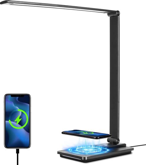 Ottlite Shine Led Desk Lamp With Qi Wireless Charging And A Usb