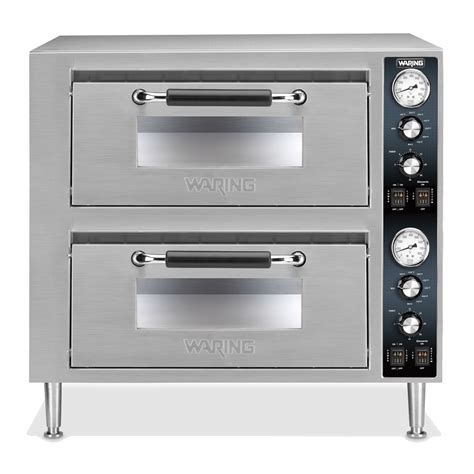 Double Deck Pizza Oven Heavy Duty Dual Chamber Waring