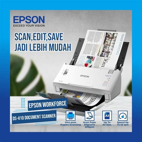 Scanner Epson Workforce Ds A Duplex Sheet Fed Document Lazada