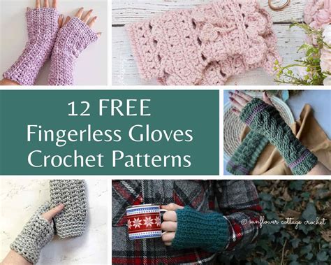 12 Free Fingerless Gloves Crochet Patterns Made By Gootie