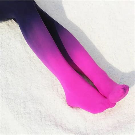 120d Women Tights New Fashion Lady Candy Color Colorful Ombre Hand Dye