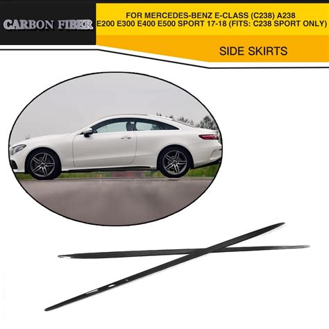 Carbon Fiber Car Side Skirts Body Lip Apron For Mercedes Benz E Class