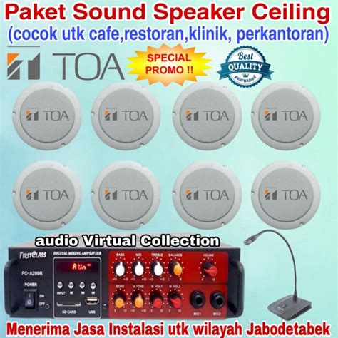 Jual Paket Sound Speaker Ceiling Toa Mic Operator Isi Pcs Original