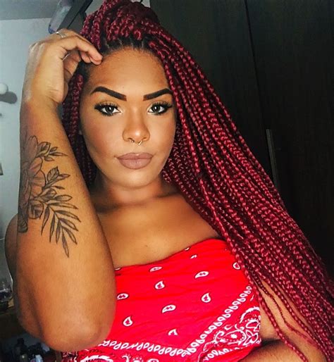 Box braids vermelho 35 fotos vídeos para aderir ao estilo