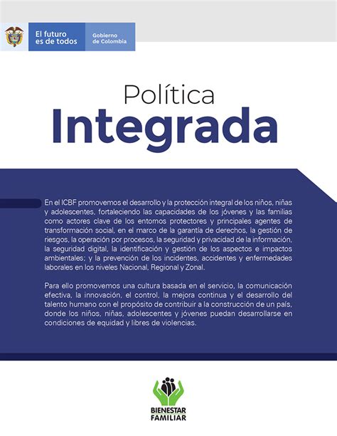 Sistema Integrado de Gestión Portal ICBF Instituto Colombiano de