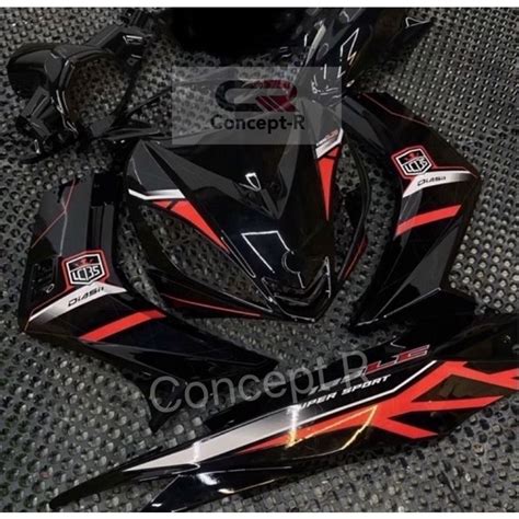 Coverset Bodyset Yamaha Lc Lc V Merah Api Biru Api Hijau Api