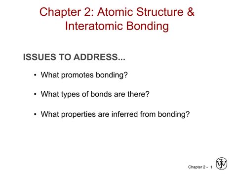 Atomic Structure And Interatomic Bonding Ppt