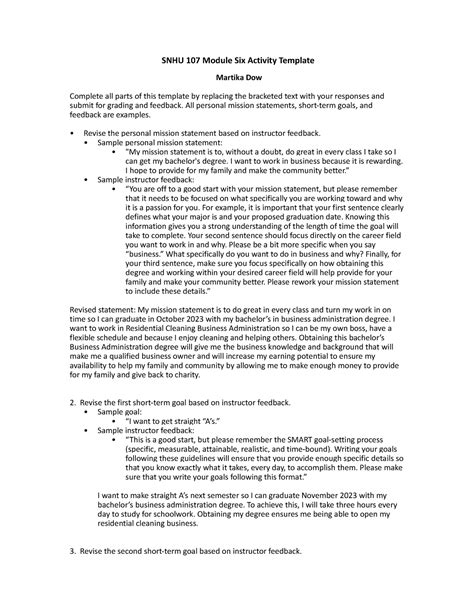 Snhu Module Six Activity Template Snhu Module Six Activity