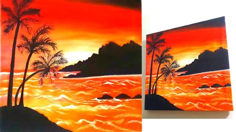 How To Make Sunset With Oil Paints Sunset Oil Painting Golden