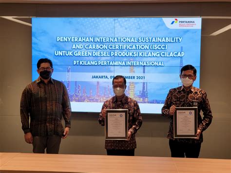 Go Productive Green Diesel Pertamina Di Cilacap Raih Sertifikat