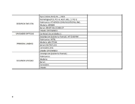 Formato De Ficha Tecnica Word