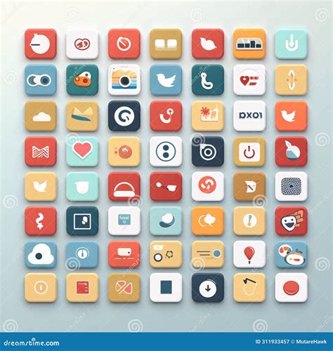 Set Of Flat Design Icons For Web And Mobile Applications Vector