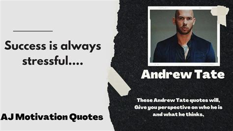 Success Is Always Stressful Andrew Tate Inspirational Quotes Youtube