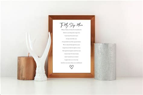 Stepmom Poem Printable T For Stepmother For Stepmom Birthday Wedding