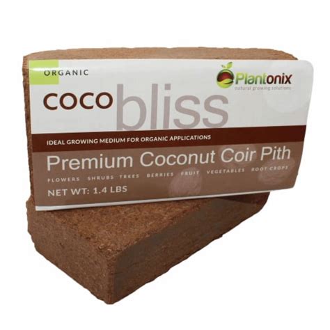 Plantonix Coco Bliss Premium Organic Coconut Coir Pith Gm Bricks