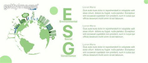 Sustainability Illustration Set Esg Environmental Social And