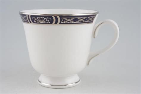 Royal Worcester Mountbatten Cobalt Blue Platinum Edge Teacup In