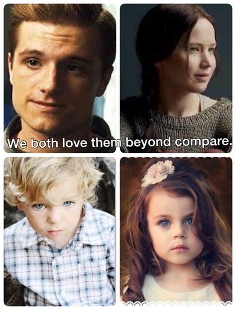 Katniss and Peeta w/ their kids. ️ ️ | Hunger games katniss, Hunger games peeta, Katniss and peeta