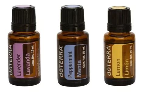 Doterra Pack Aceites Esenciales Menta Lavanda Limón 15ml Envío gratis