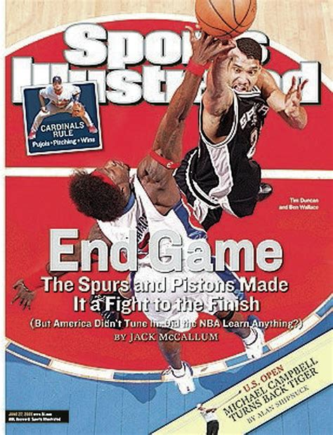 San Antonio Spurs Tim Duncan, 2005 Nba Finals Sports Illustrated Cover ...