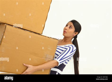 Woman Stacking Cardboard Boxes Hi Res Stock Photography And Images Alamy