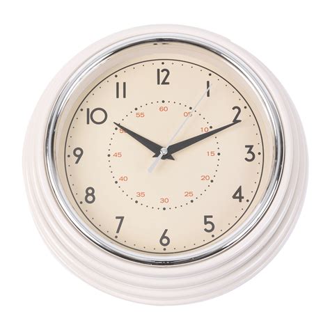 Horloge Murale R Tro Colour Off White Fr Rossy