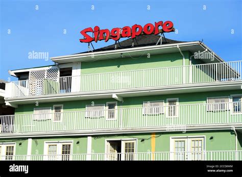 Wildwood Crest Nj 21 Jul 2020 View Of A Doo Wop Motel With Classic