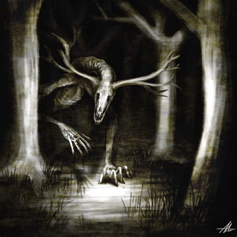 Wendigo Digital 5000x5000px Scary Art Wendigo Creature Concept Art