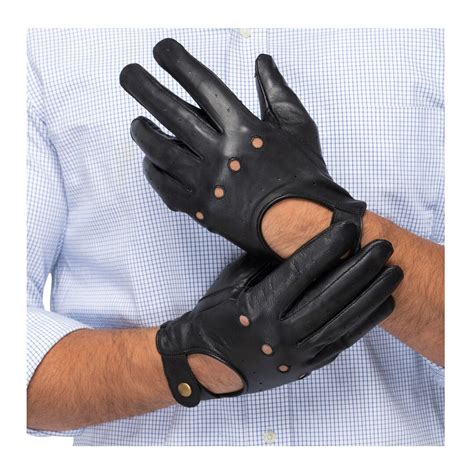 Driving Gloves For Men Leather Biker Gloves Lamb Leather Riding