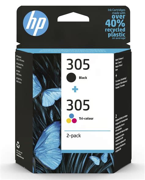 Original HP 305 Black Tri Colour Ink Cartridge Multipack 6ZD17AE