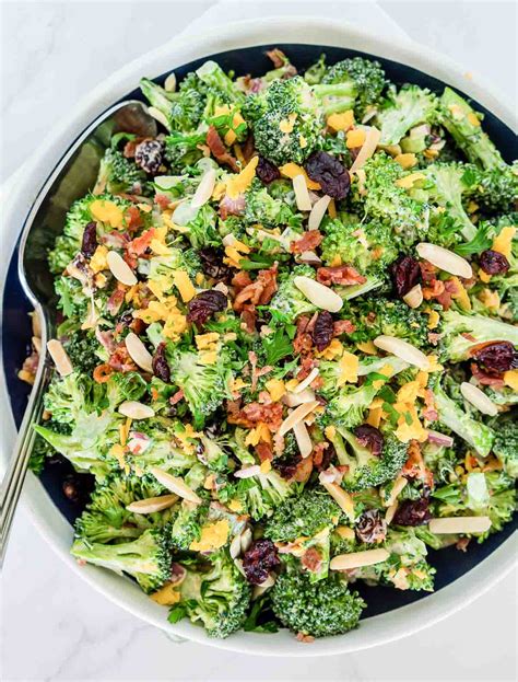 The BEST Loaded Broccoli Salad with Bacon and Cranberries | Babaganosh