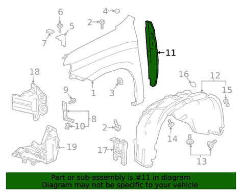 2019 2023 Chevrolet Front Driver Side Fender Insulator 85119940 GM