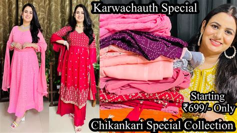 Festive Wear Kurta Set Haul Chikankari Kurta Set Anarkali Gown Nyra