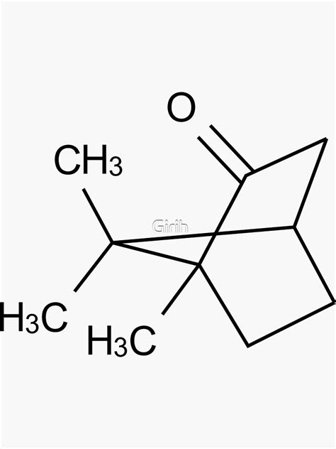 "Camphor Chemical Molecule Structure" Sticker by Girih | Redbubble