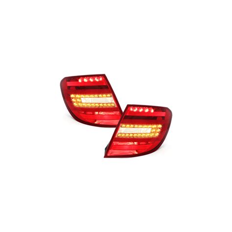 Feux arrière LED Mercedes Benz C Klasse W204 T Modell 06 10 Rouge crys