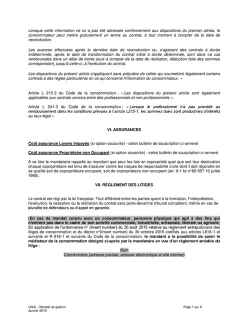 Modele De Trame De Mandat De Gestion Immobiliere Doc Pdf Page Sur