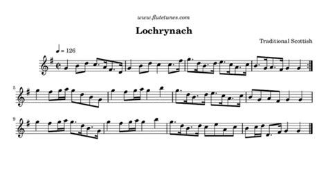 Lochrynach Trad Scottish Free Flute Sheet Music Flutetunes