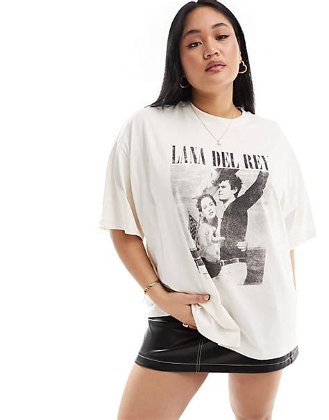 Asos Design Curve Oversized T Shirt With Lana Del Rey Licence Graphic