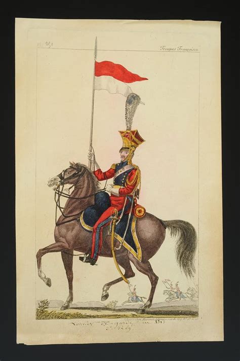 А MARTINET LANCIER EX GARDE DU 2 ème RÉGIMENT EN 1813 Gravure